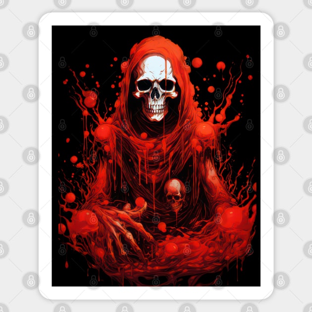 Scarlet Skeleton: Harmony of the Haunted Sticker by TooplesArt